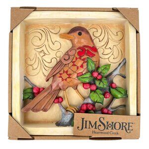 Jim Shore Heartwood Creek Robin Decorative Plaque NIB
